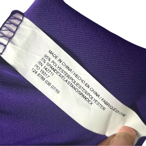 Eloquii Women’s Purple Draped Long Sleeve Maxi Dress Plus Size 24 NWT Formal - Picture 3 of 4